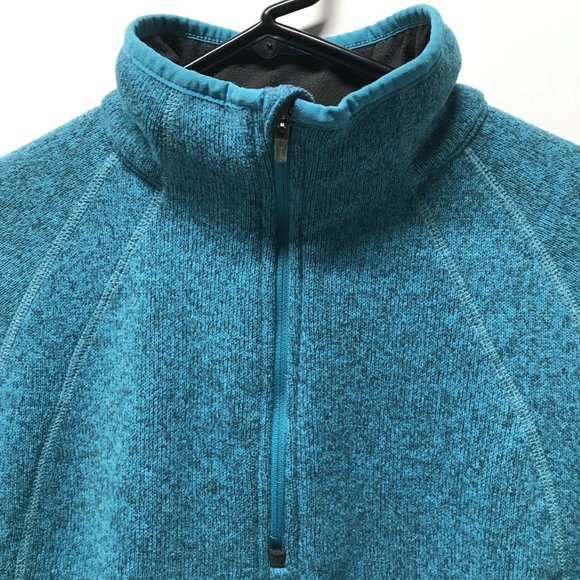 Eddie Bauer Blue & Gray Marled 1/4 Zip Pullover - Picture 3 of 11